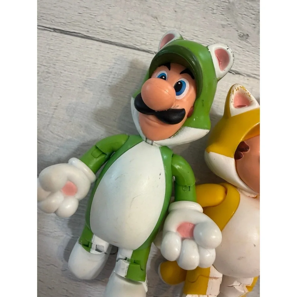 Super Mario bros cat Mario‎ cat Luigi cat peach figures